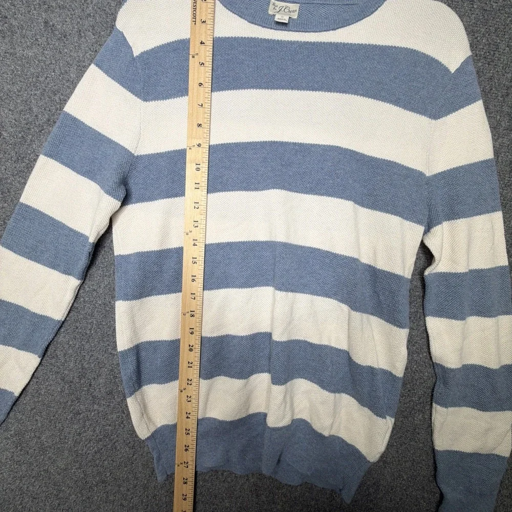 J. Crew Knit Sweater Size S Blue White Striped Nautical Preppy Coastal Classic